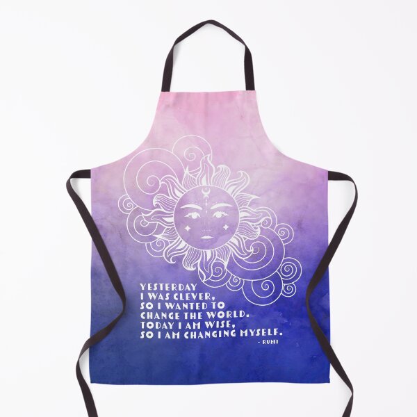 Item preview, Cosmic Aesthetic Rumi Quote on Watercolor - Yesterday I was Clever, So I Wanted to Change the World designed and sold by Trish Dish.