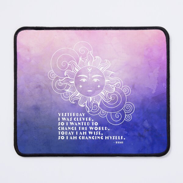 Item preview, Cosmic Aesthetic Rumi Quote on Watercolor - Yesterday I was Clever, So I Wanted to Change the World designed and sold by Trish Dish.