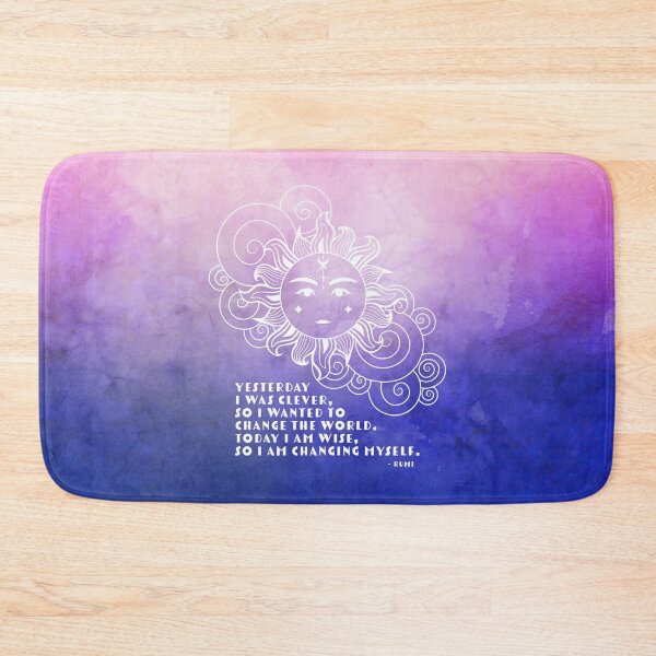 Item preview, Cosmic Aesthetic Rumi Quote on Watercolor - Yesterday I was Clever, So I Wanted to Change the World designed and sold by Trish Dish.