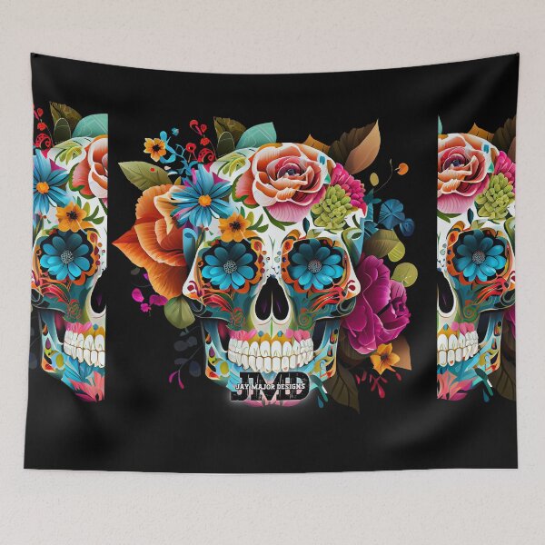 Item preview, Beautiful Floral Sugar Skull 4 of 4 designed and sold by Jenson Major.