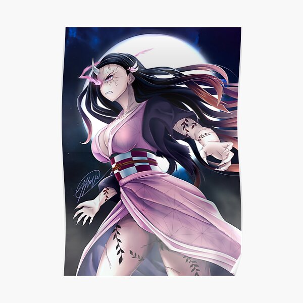 Demon Slayer Nezuko Demon Mode Poster For Sale By Thehespe Redbubble 8116