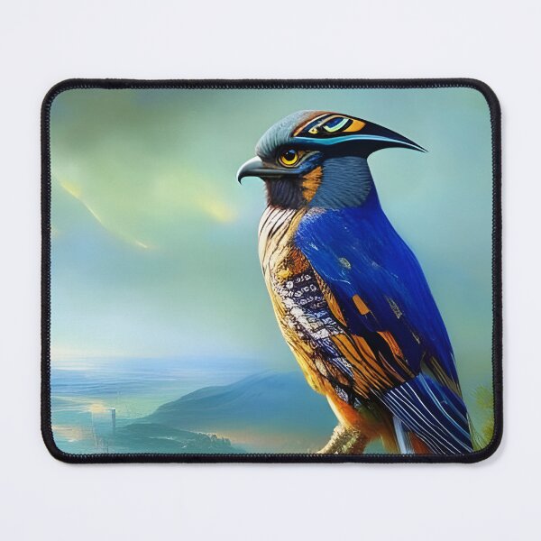 Item preview, Blue Cyberpunk Owl, impasto, Ai Generated Art  designed and sold by ACC .