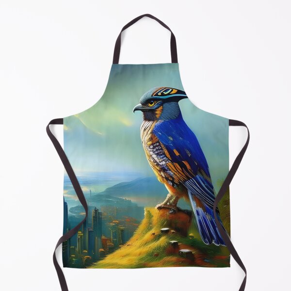 Item preview, Blue Cyberpunk Owl, impasto, Ai Generated Art designed and sold by ACC .