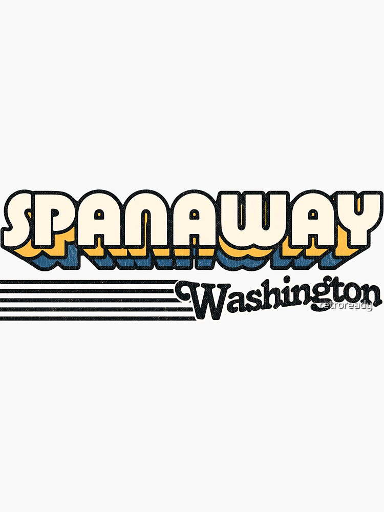 "Spanaway, Washington Retro Stripes" Sticker for Sale by retroready