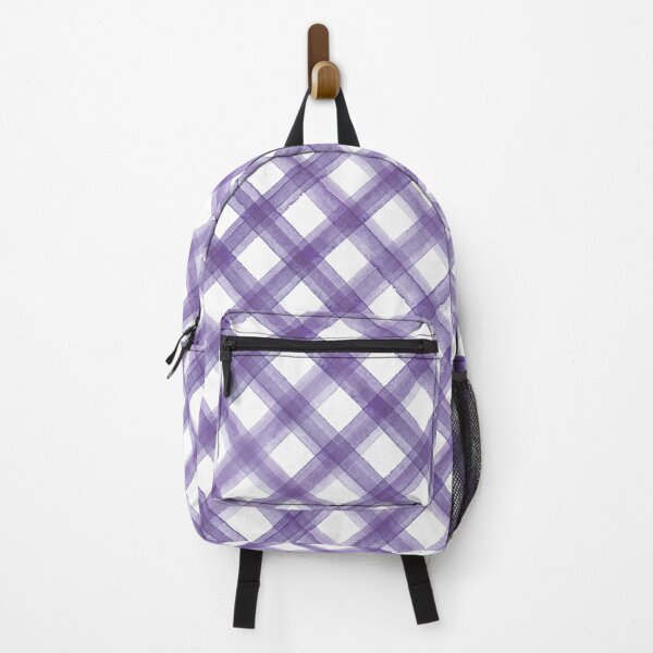 Item preview, Watercolor stripe gingham seamless pattern. Color purple stripes background. designed and sold by olgersart.