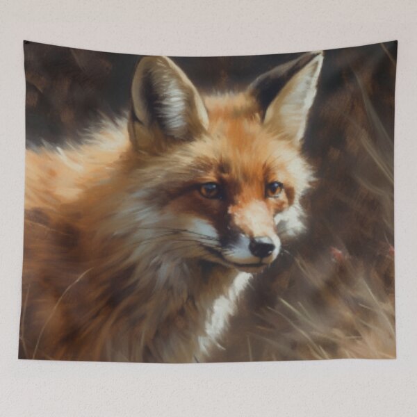 Item preview, Beautiful Oil painting of a fox designed and sold by SPECTRA005.