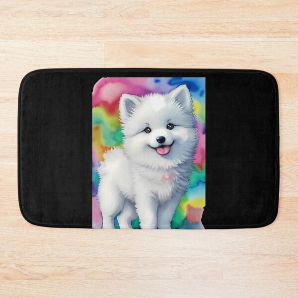 Item preview, Winter Whispers - Baby Samoyed Puppy Watercolor - Rainbow designed and sold by Mechanical-Artt.