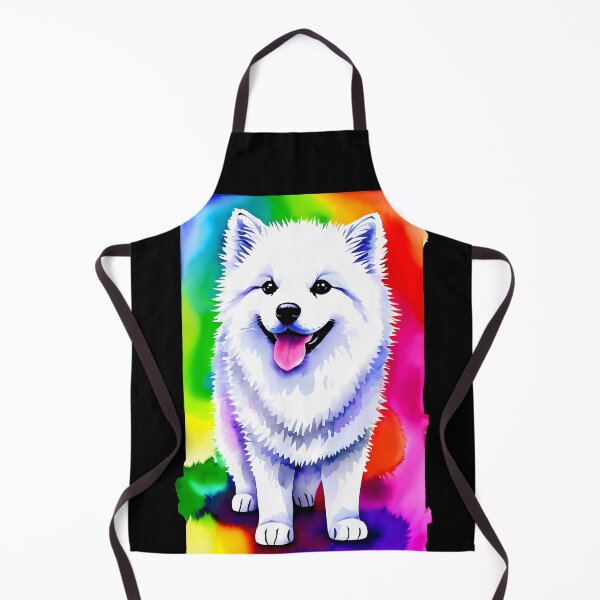 Item preview, Angel in Fur - Baby Samoyed Dog Watercolor - Rainbow designed and sold by Mechanical-Artt.