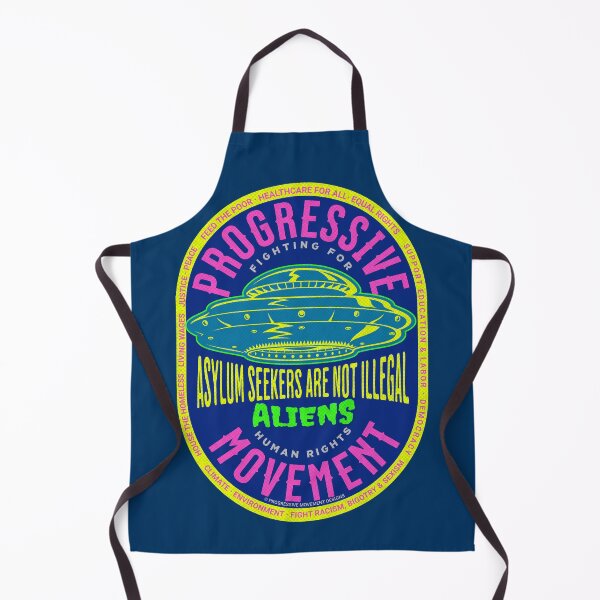 Item preview, PMD01010 Progressive Movement Designs UFO Aliens snarky dark humor protest design shows support for democracy immigrants and asylum seekers for Progressives Democrats and Independents designed and sold by ProgressiveLeft.