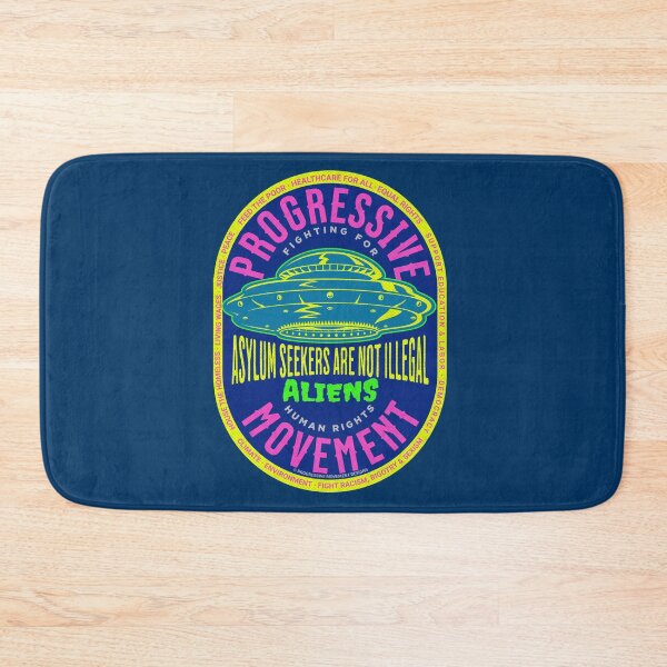 Item preview, PMD01010 Progressive Movement Designs UFO Aliens snarky dark humor protest design shows support for democracy immigrants and asylum seekers for Progressives Democrats and Independents  designed and sold by ProgressiveLeft.