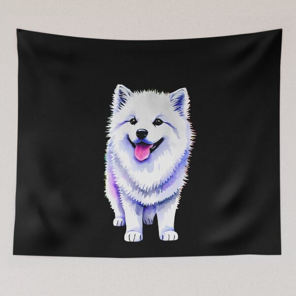 Item preview, Fluffy Clouds - Baby Samoyed Dog Watercolor Drawing designed and sold by Mechanical-Artt.