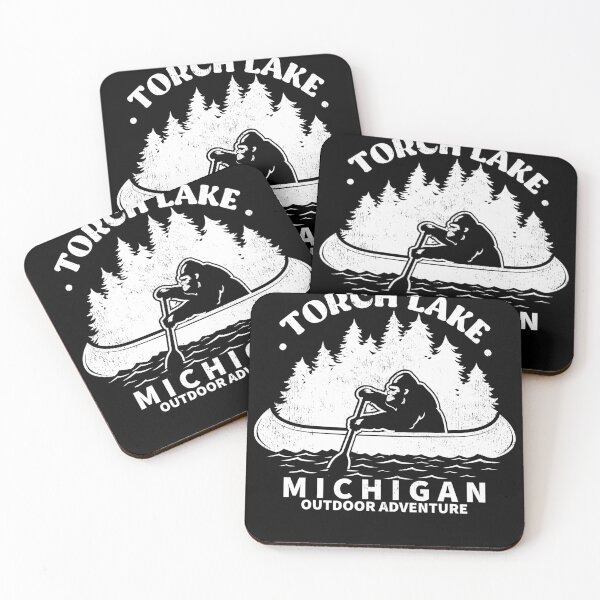 Item preview, Torch lake michigan funny bigfoot kayaking designed and sold by nubiguru.