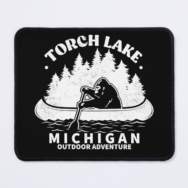 Item preview, Torch lake michigan funny bigfoot kayaking designed and sold by nubiguru.