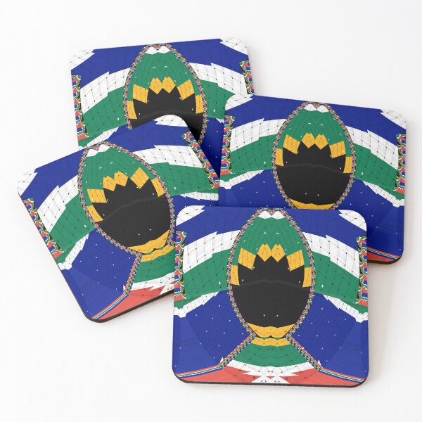 Item preview, Attractive original abstract geometric artwork, inspired by the South African flag in a vintage style. designed and sold by Ralek.