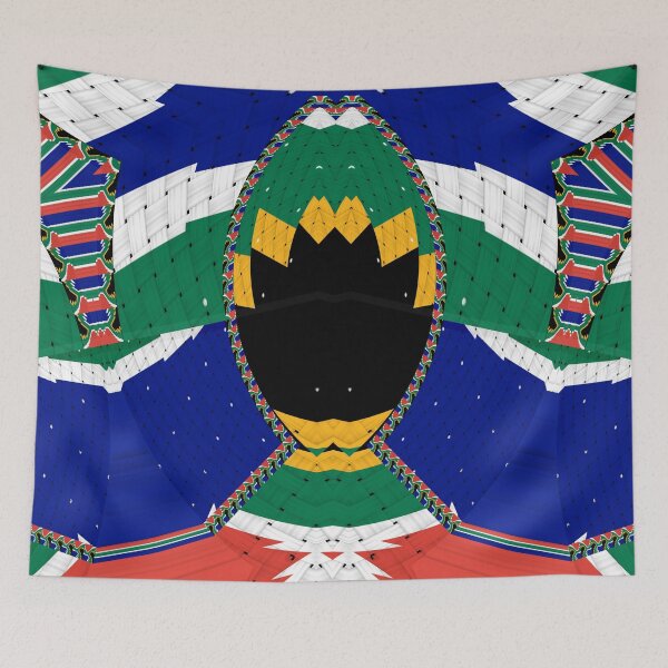 Item preview, Attractive original abstract geometric artwork, inspired by the South African flag in a vintage style. designed and sold by Ralek.