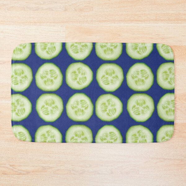 Item preview, cucumber pattern blue color designed and sold by StudioViArt.