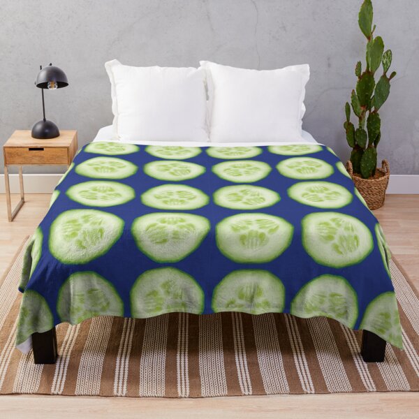 Item preview, cucumber pattern blue color designed and sold by StudioViArt.