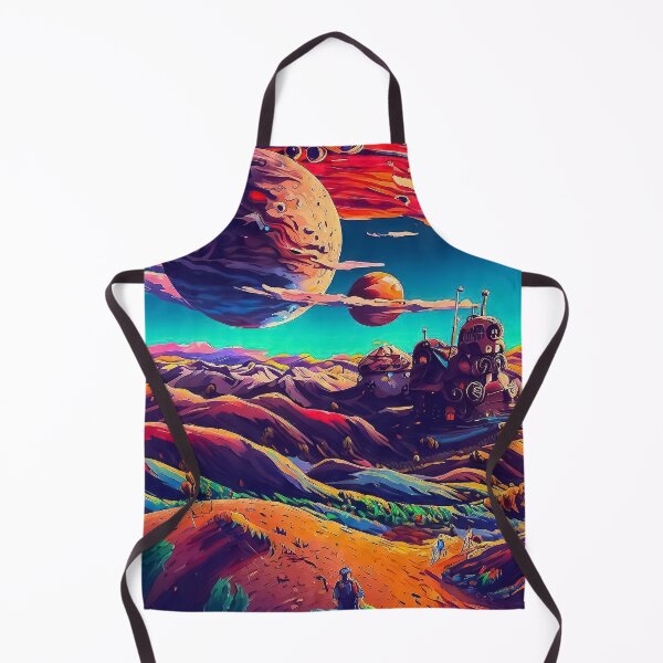 Item preview, Colorful painting space colonist planet landscape pattern designed and sold by TomFrontierArt.