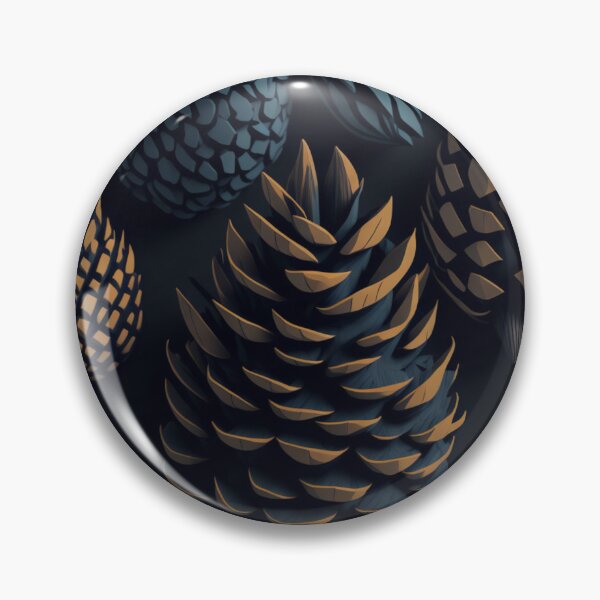 Item preview, Natural Low Poly Pinecone Design Pattern Print  designed and sold by randomtdesigns.