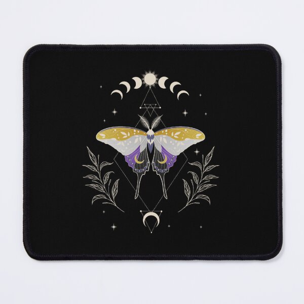 Item preview, Nonbinary Luna Moth Celestial Cottagecore LGBT Pride Flag  designed and sold by RoberDelattre.