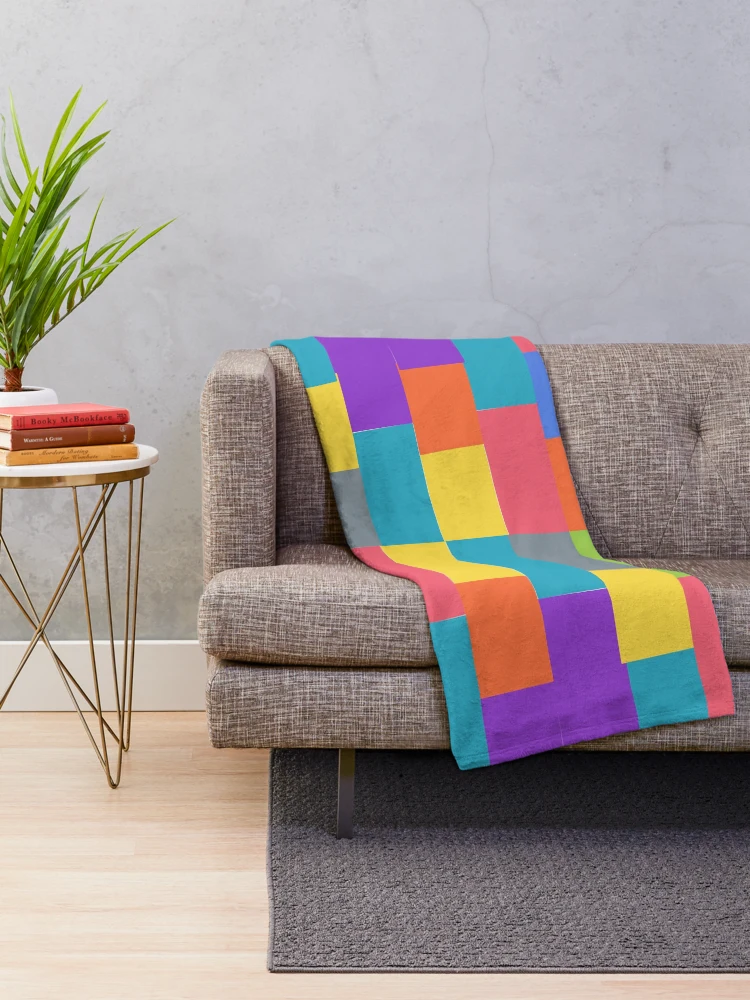 Thumbnail 2 of 6, Throw Blanket, Colorful Square pattern designed and sold by Rajasekar.