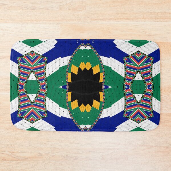 Item preview, Attractive original abstract geometric artwork, inspired by the South African flag in a vintage style. designed and sold by Ralek.