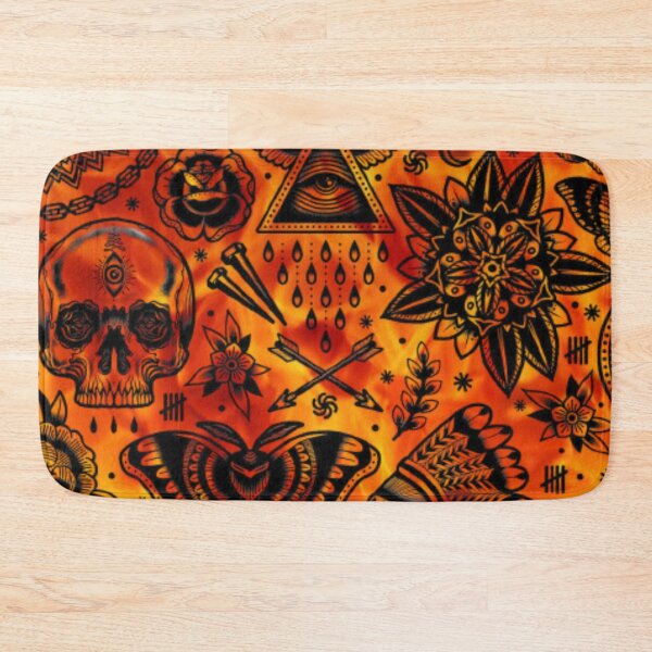Item preview, Egypt Eye Pyramid / Skull Over Real Flames Pattern designed and sold by Profitrip.