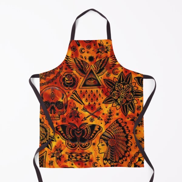Item preview, Egypt Eye Pyramid / Skull Over Real Flames Pattern designed and sold by Profitrip.