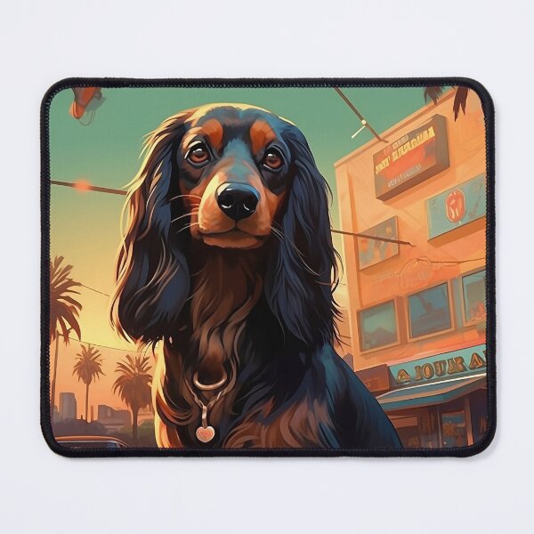Item preview, long hair dachshund designed and sold by lavroshh.