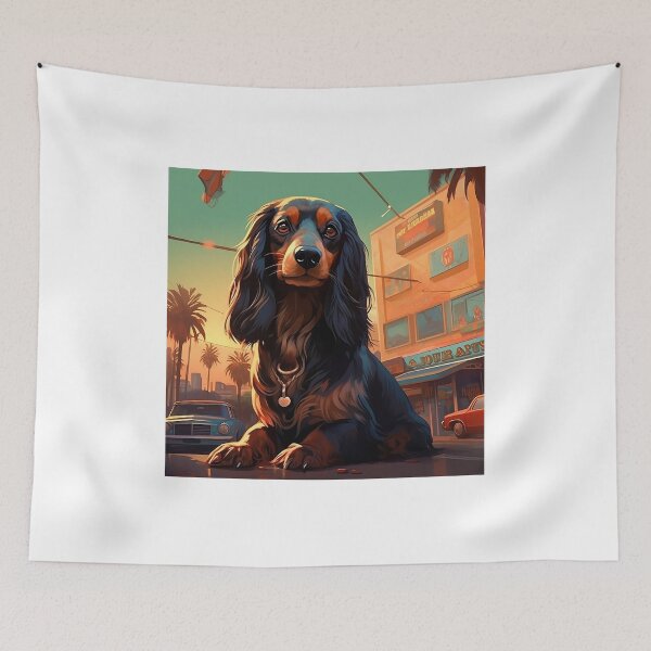 Item preview, long hair dachshund designed and sold by lavroshh.