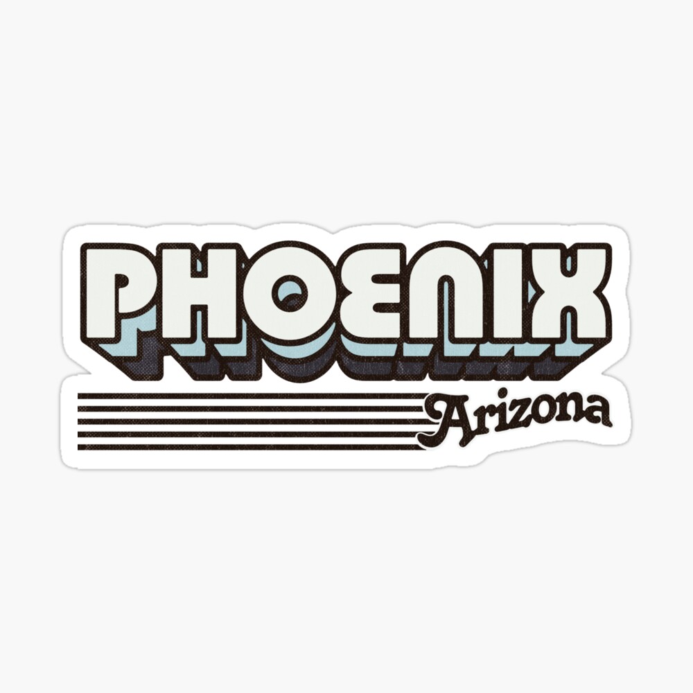 Phoenix, Arizona | Retro Stripes Sticker