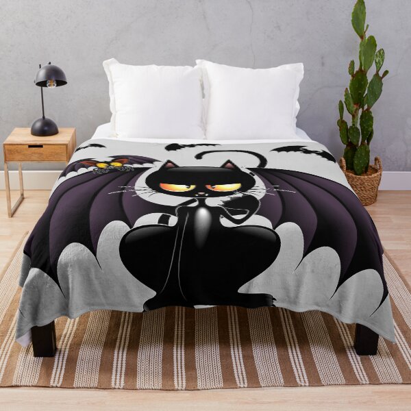 Item preview, Cat Bat Weird Grumpy Halloween Character designed and sold by BluedarkArt.