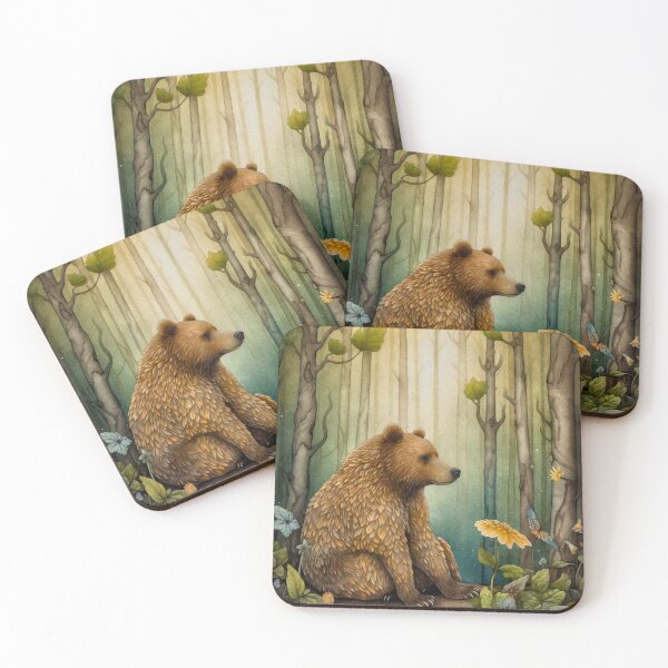 Item preview, Mystic bear in fairy forest designed and sold by irinatsy.