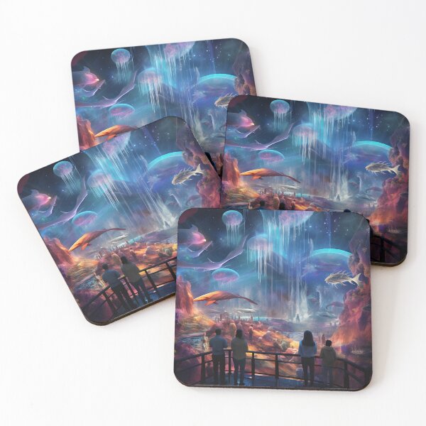 Item preview, Cosmic Menagerie - Intergalactic Zoo Wall Art designed and sold by MystiCanvas.