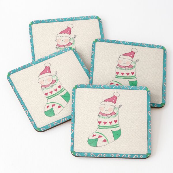 Item preview, Bundle of Joy, Xmas Baby in Stocking designed and sold by HelenDBVickers.