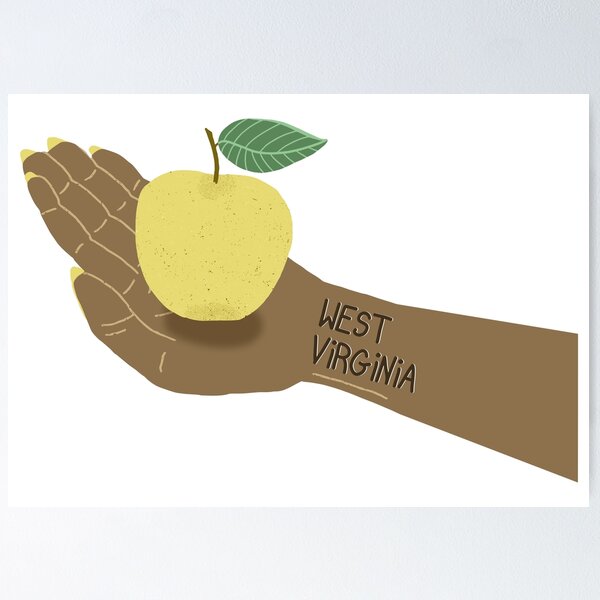 Artikelvorschau, Staatsfrucht von West Virginia | Golden Delicious Apfel mit passenden Nägeln entworfen und verkauft von Ingrid Poole.