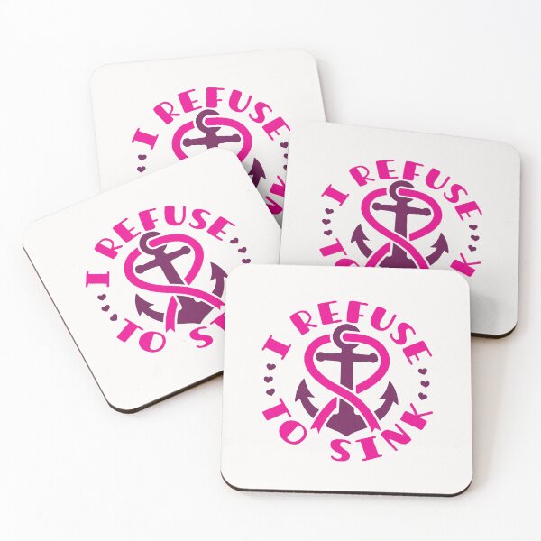 Item preview, I Refuse to Sink Anchor Breast Cancer Awareness designed and sold by jaygo.