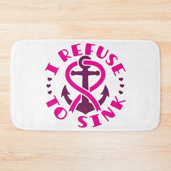Item preview, I Refuse to Sink Anchor Breast Cancer Awareness designed and sold by jaygo.