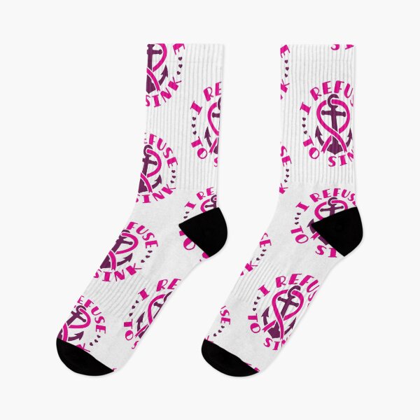 Item preview, I Refuse to Sink Anchor Breast Cancer Awareness designed and sold by jaygo.