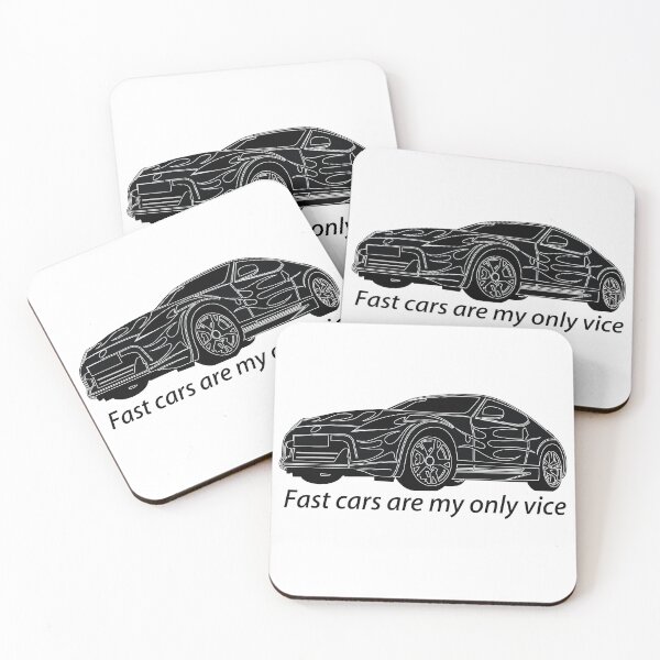 Item preview, Fast cars are my only vice quote design designed and sold by jfcreations.
