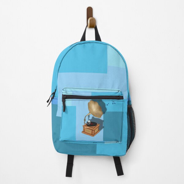 Item preview, Design of an old gramophone with background in blue tones designed and sold by Martapp.