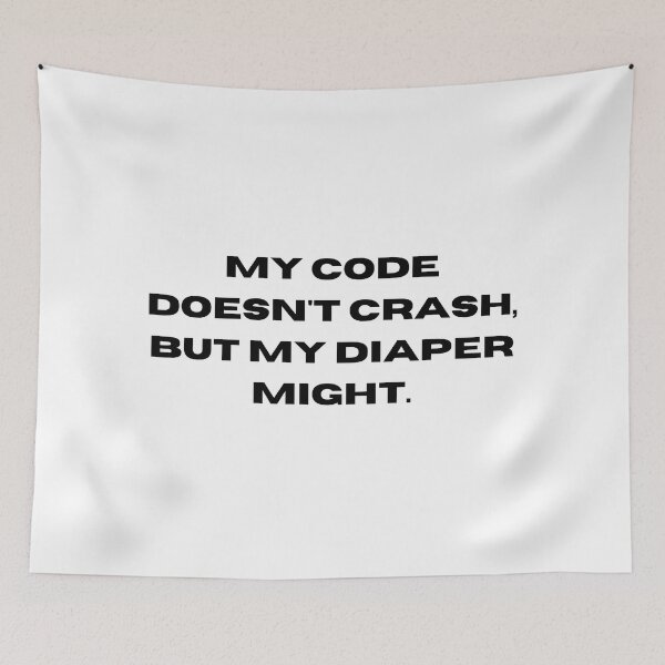 Item preview, Programmers And Developers Baby Funny Code Saying  designed and sold by CuteLovelyDesigns.
