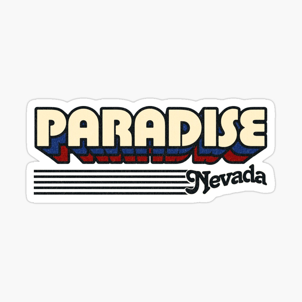 Paradise, Nevada | Retro Stripes Sticker