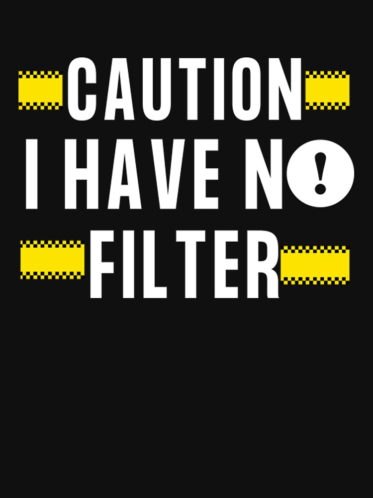 LoveMyTeeShop Caution I Have No Filter Tshirt. Adult Humor Tshirt. Funny Tshirt. Adult XL / Heather Red