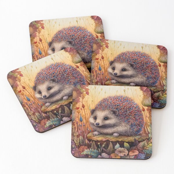 Item preview, Mystic hedgehog in fairy forest designed and sold by irinatsy.