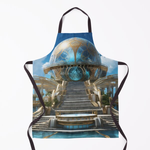 Item preview, A gold dome surrounded by steps in the ocean designed and sold by isBotStore.