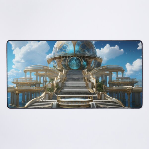 Item preview, A gold dome surrounded by steps in the ocean designed and sold by isBotStore.