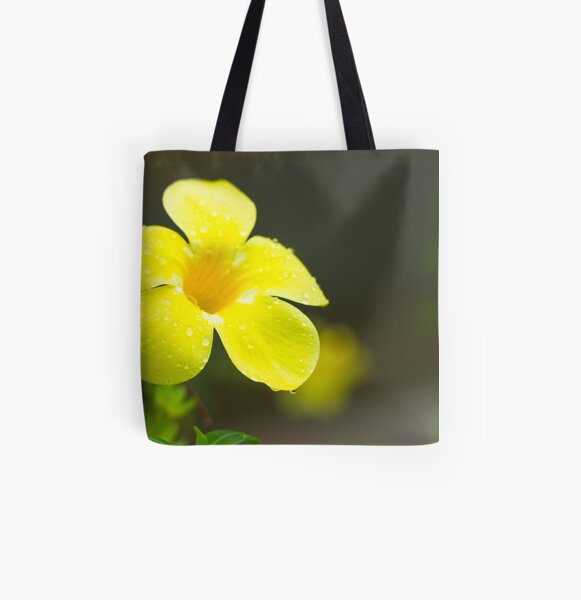 Yellow flower All Over Print Tote Bag