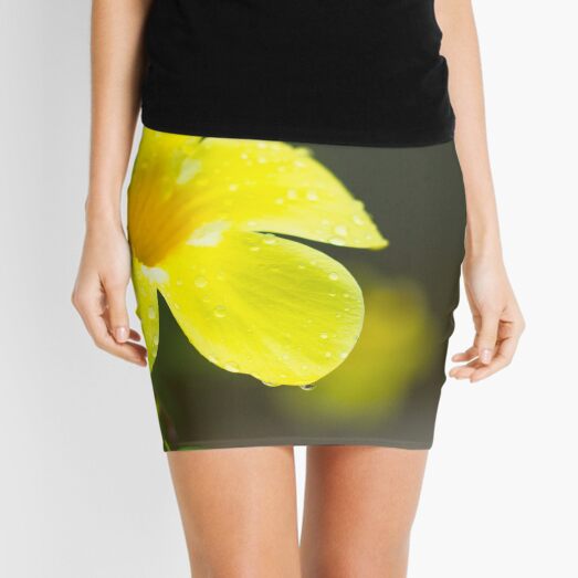 Yellow flower Mini Skirt