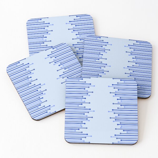 Item preview, Modern stripe pattern on pale blue  designed and sold by MarionsArt.